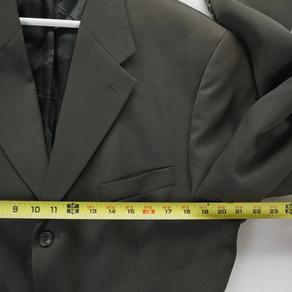 RALPH Ralph Lauren Button 2 piece Suit Brown Made in Canada Wool 44R (33x30)